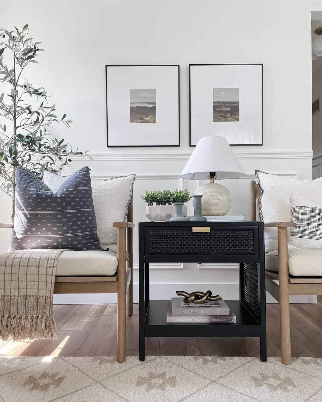 Black Frame Gallery Wall in Living Room Soul & Lane