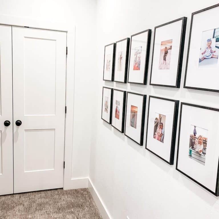 Black Frame Gallery with Family Photographs