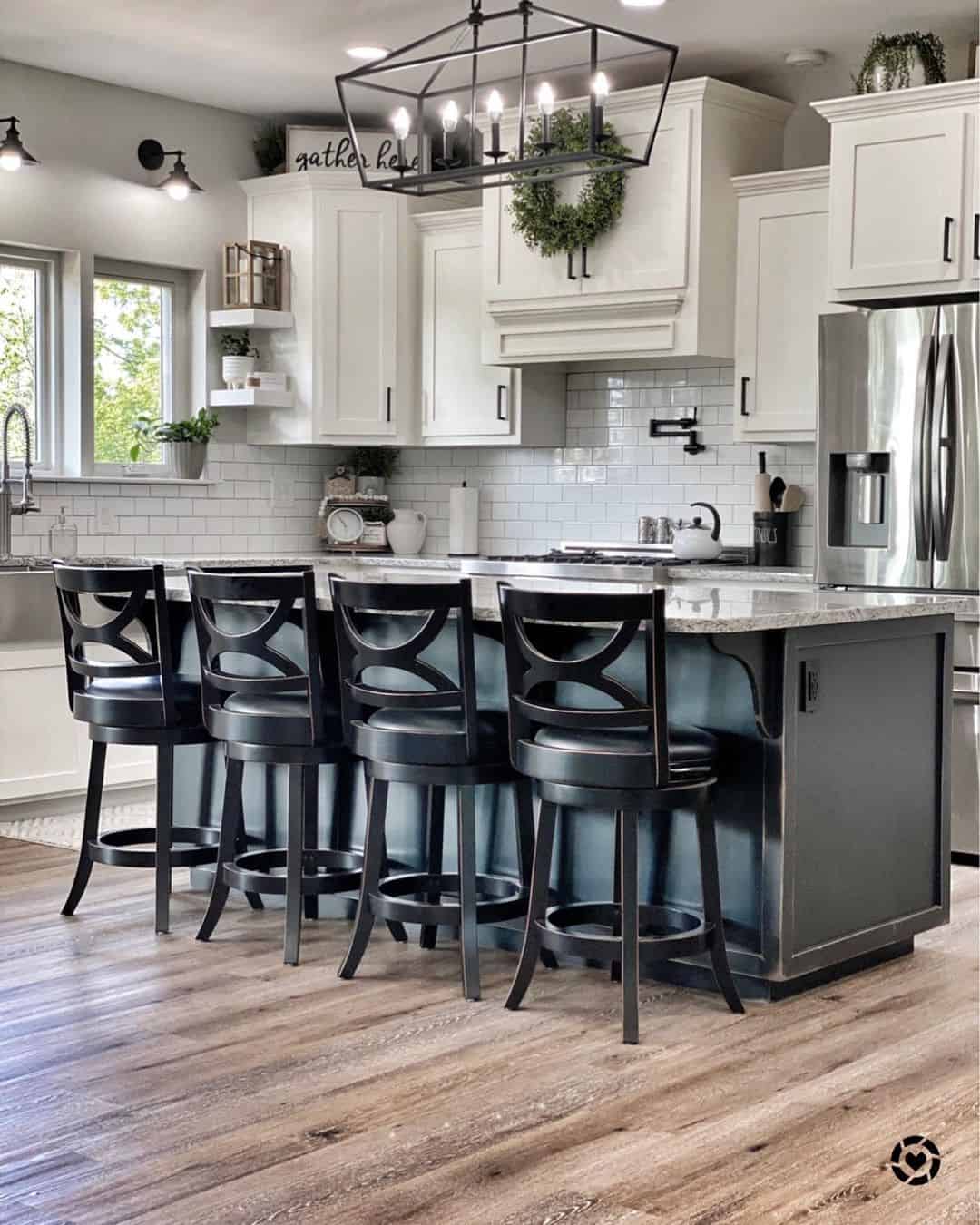 Black Kitchen Island With Stools Soul & Lane