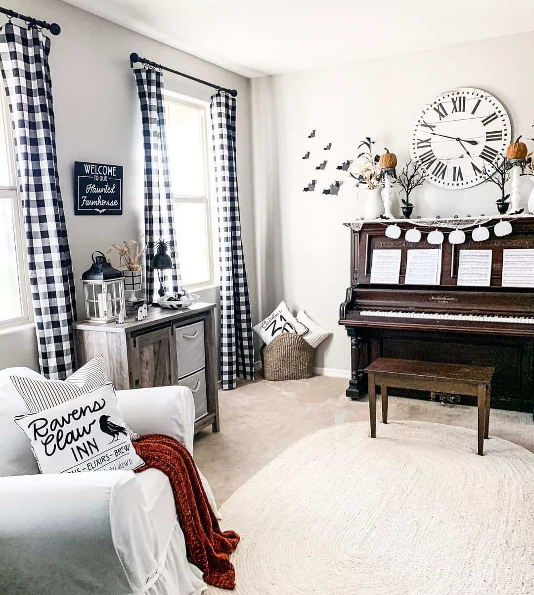 Black and White Living Room Curtains - Soul & Lane