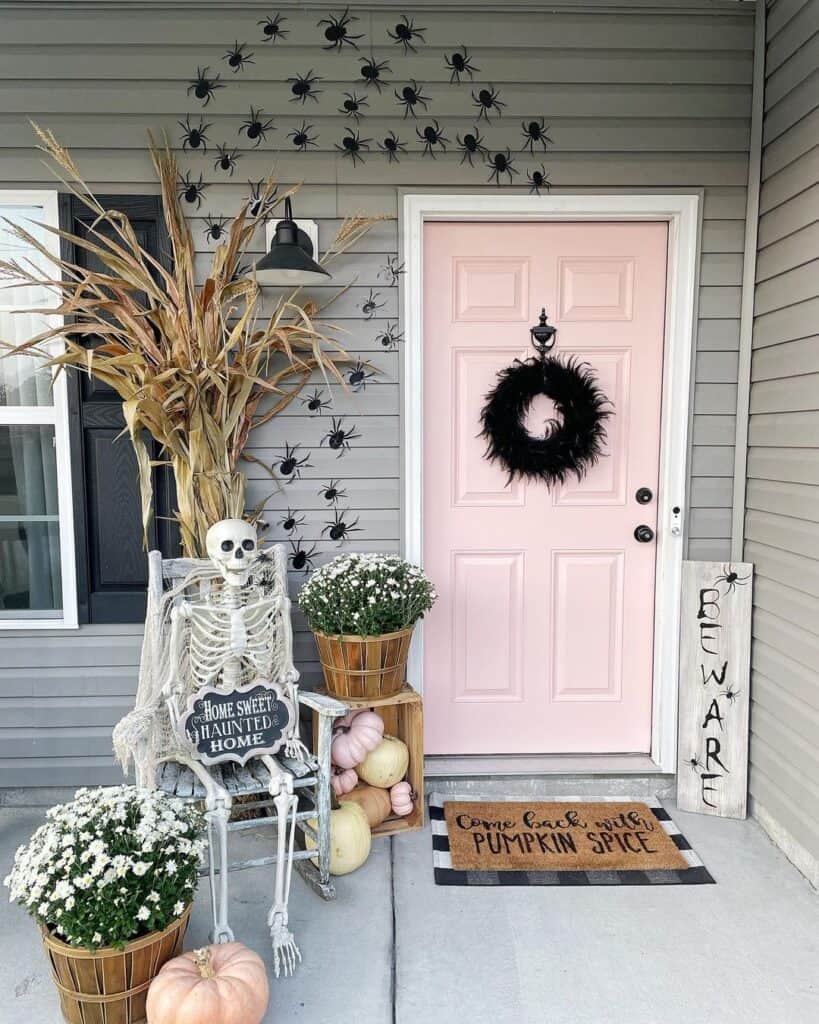 Blush Front Door with Spider Trail