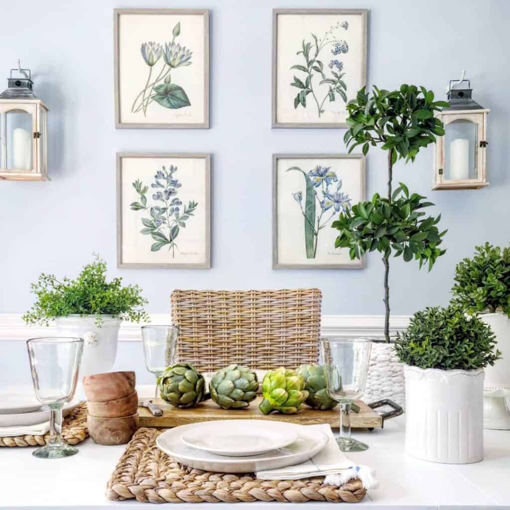 Botanical Decor for Dining Room Table