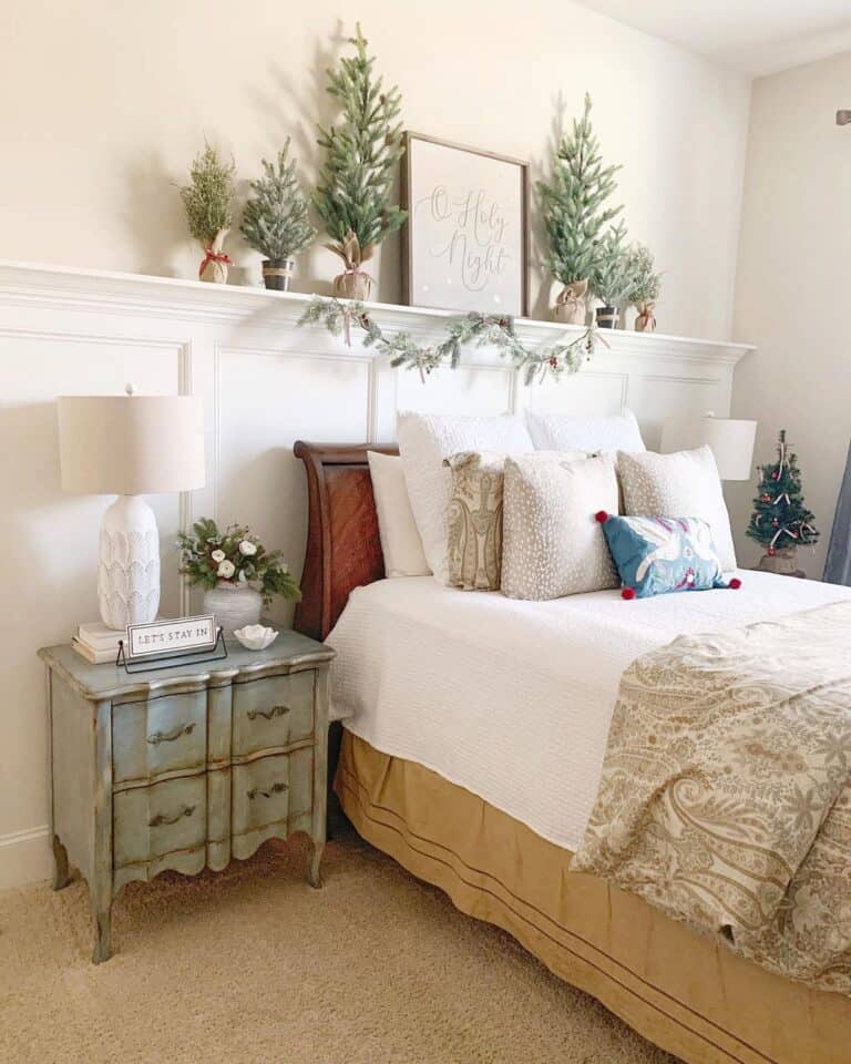 Bright Seasonal Bedroom With Rustic Accents