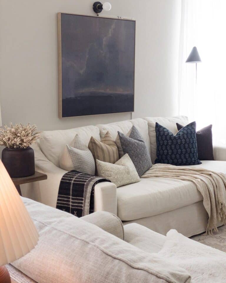 Dark Brown and Beige Throw Blankets for a Couch