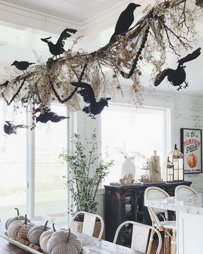 Dining Room with Raven Decor