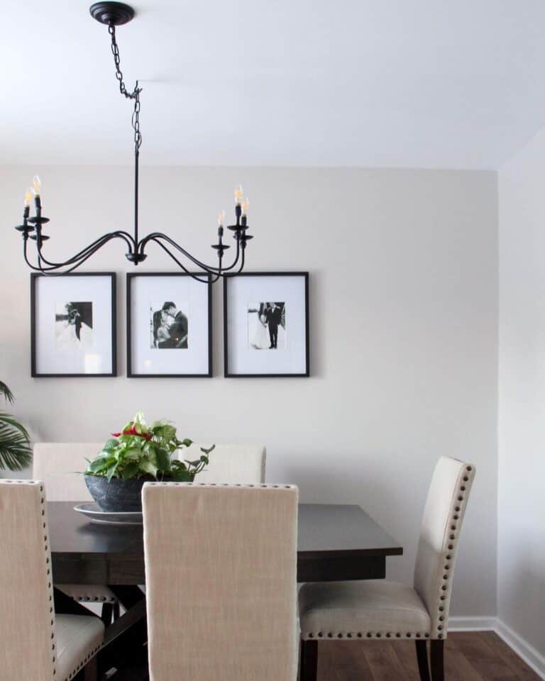 Farmhouse Dining Room Black Gallery Wall