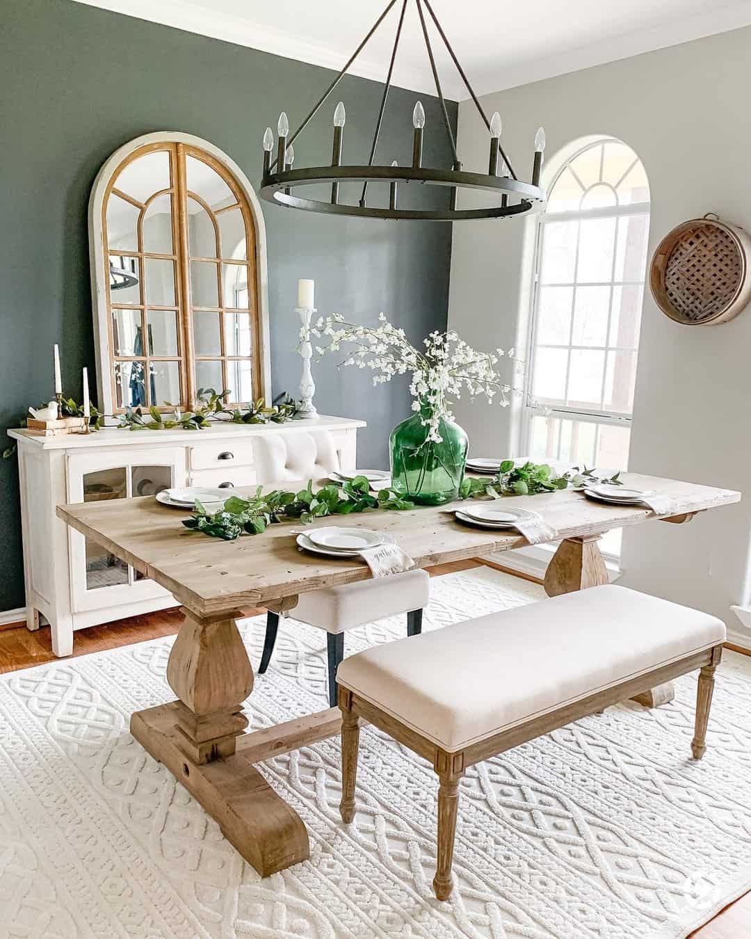 farmhouse-dining-room-with-rectangular-table-soul-lane