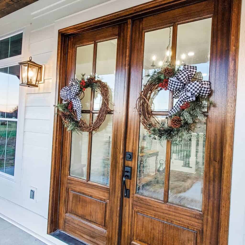 Farmhouse Double Front Doors with Windows