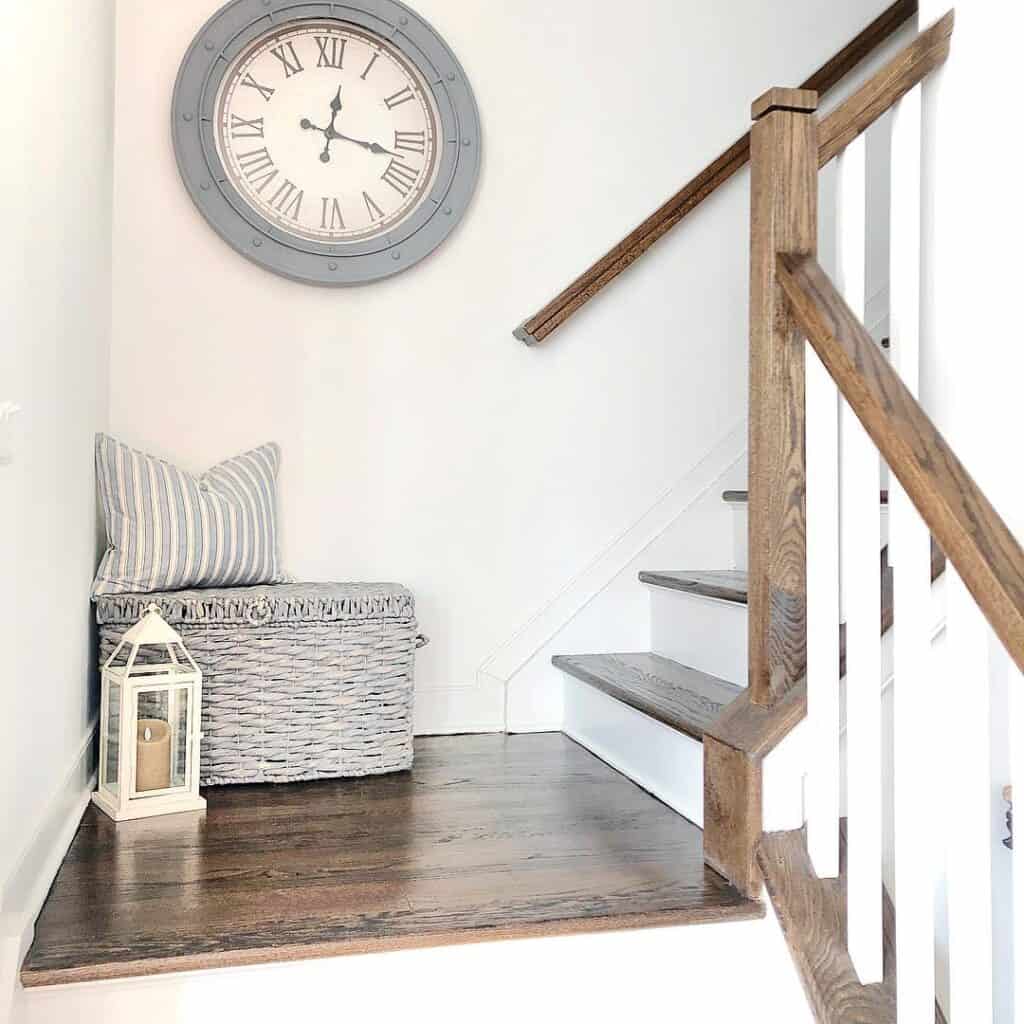 Farmhouse-Inspired Staircase Landing