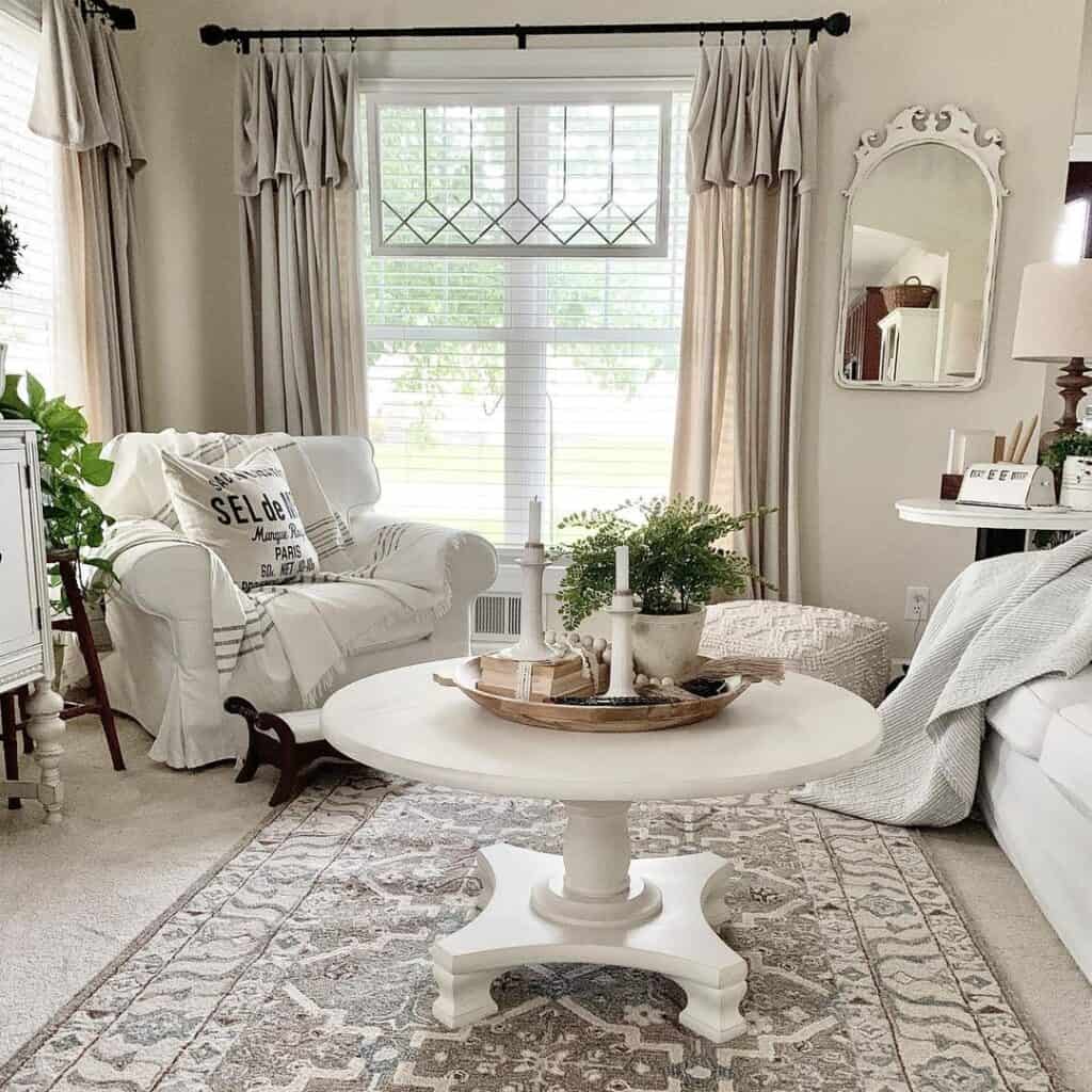 Gray Farmhouse Curtains for Living Room