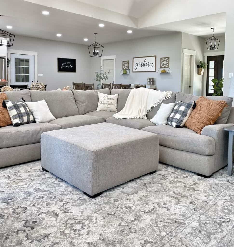 Gray Sectional in Agreeable Gray Living Room