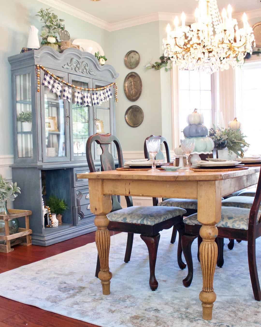 Gray and Glass Dining Room Hutch Soul & Lane
