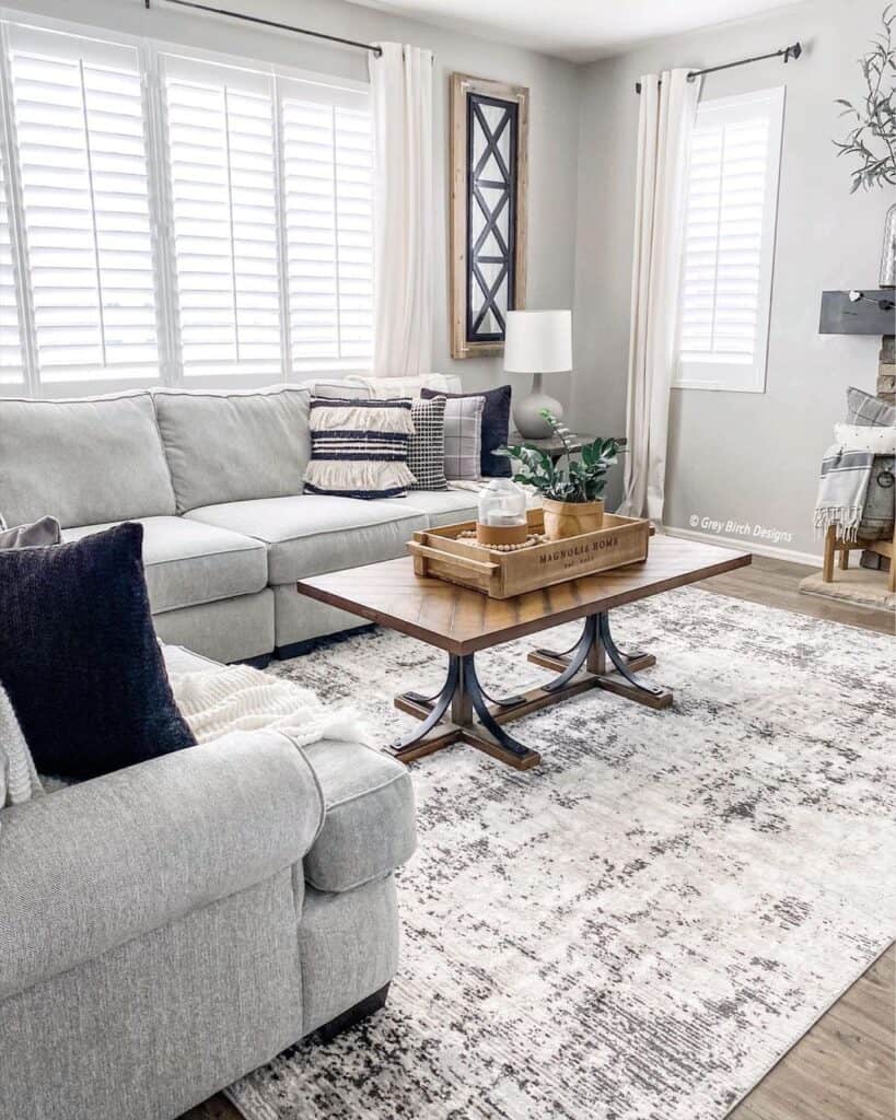Grey Living Room Sectional Couch