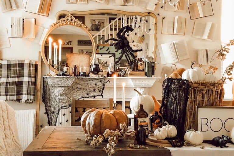 Halloween Decorated Living Room