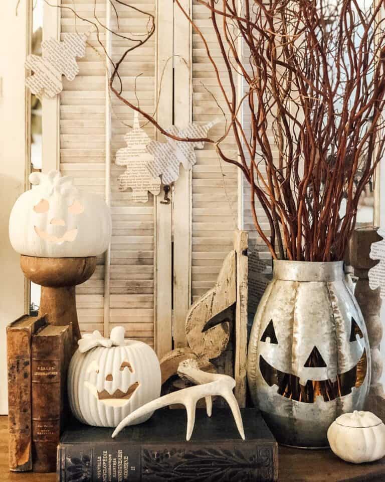 Halloween Side Table Vignette