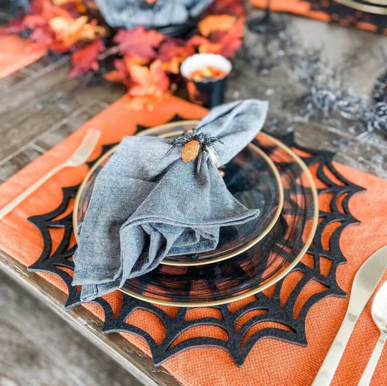 Halloween Spider Tablescape
