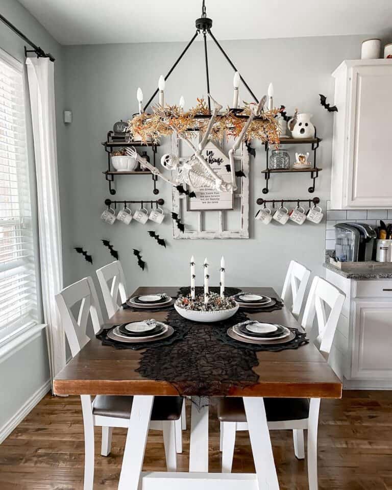 Kitchen Table with Halloween Decor