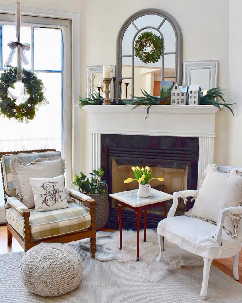 Light Gray Farmhouse Living Room Rug