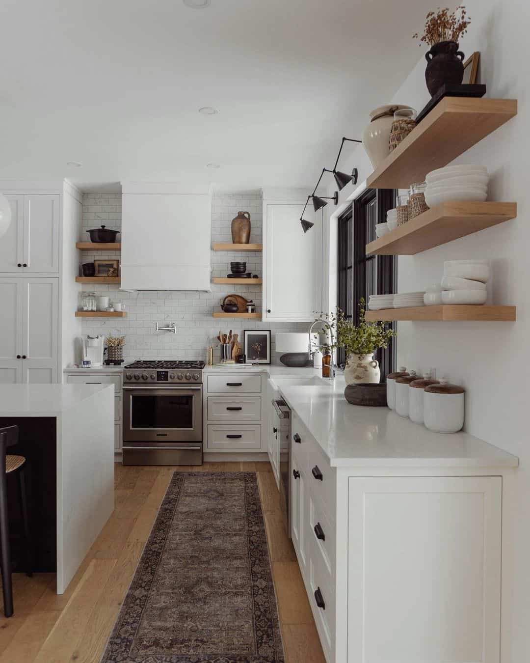 34 Floating Kitchen Shelves to Grace Your Walls