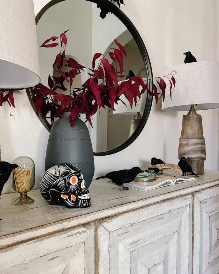 Minimal Raven Halloween Decor