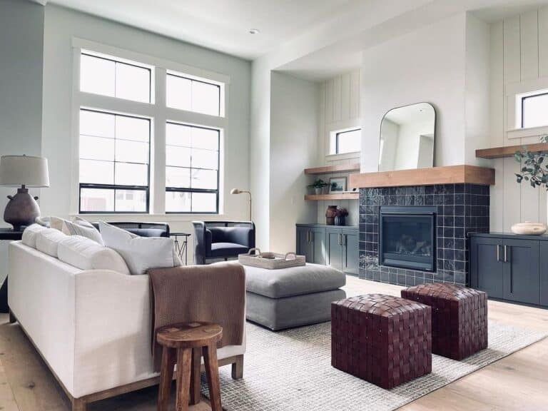 Modern Farmhouse Living Room with Fireplace