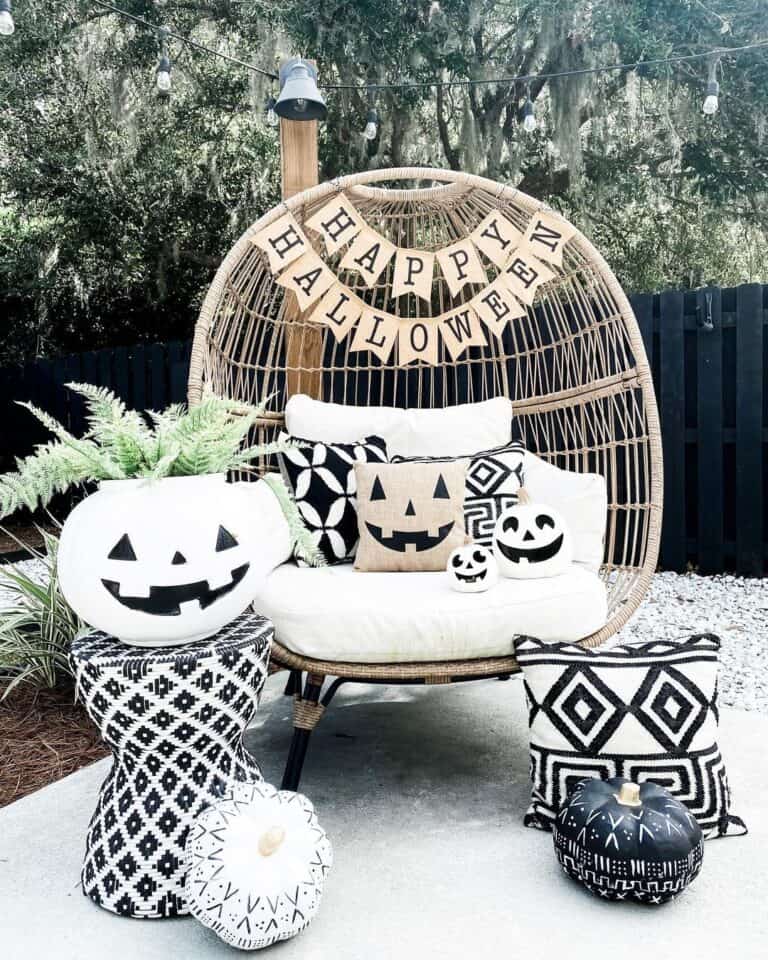 Outside Halloween Seating Nook