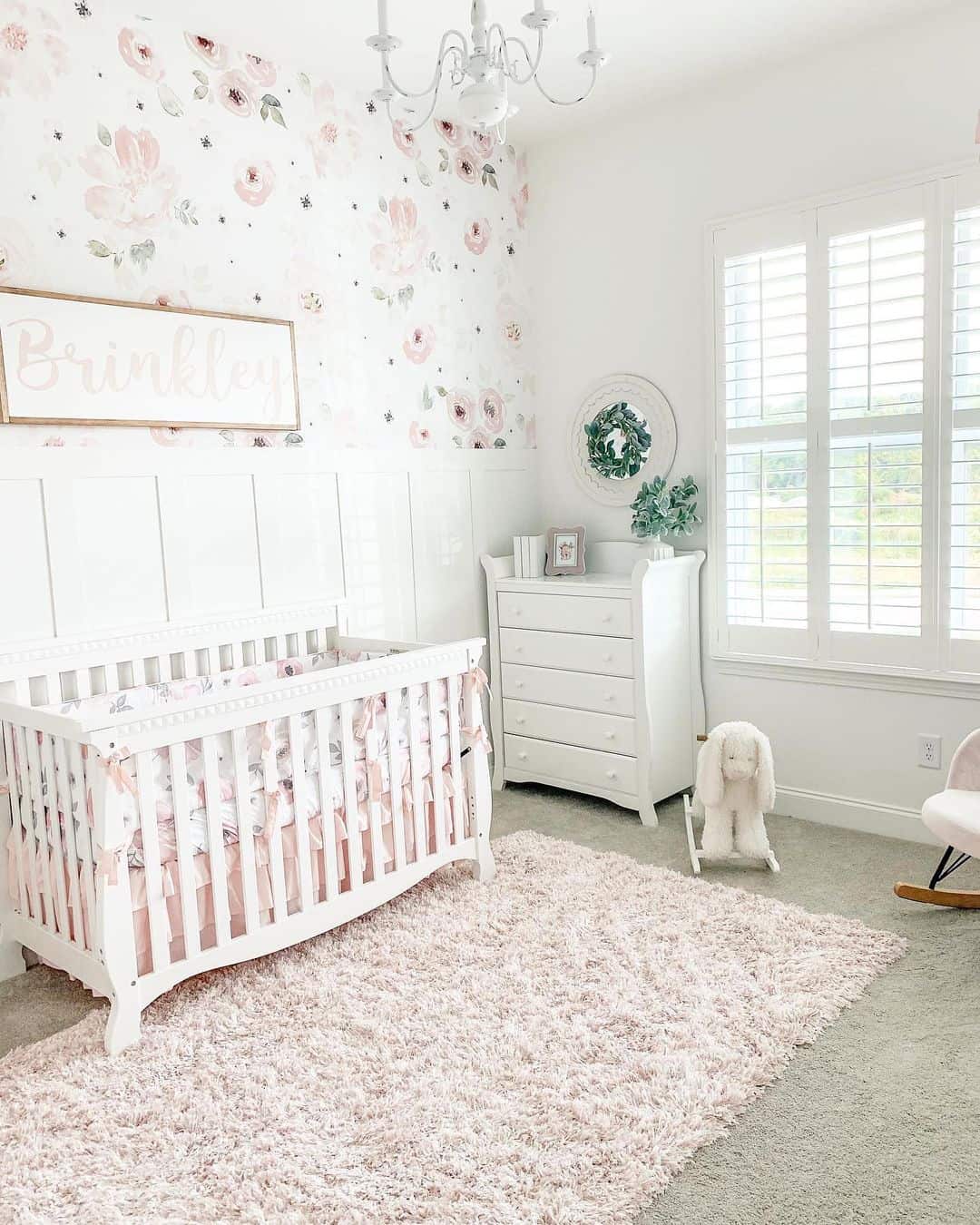 Pink Floral Girl's Nursery Decor Soul & Lane