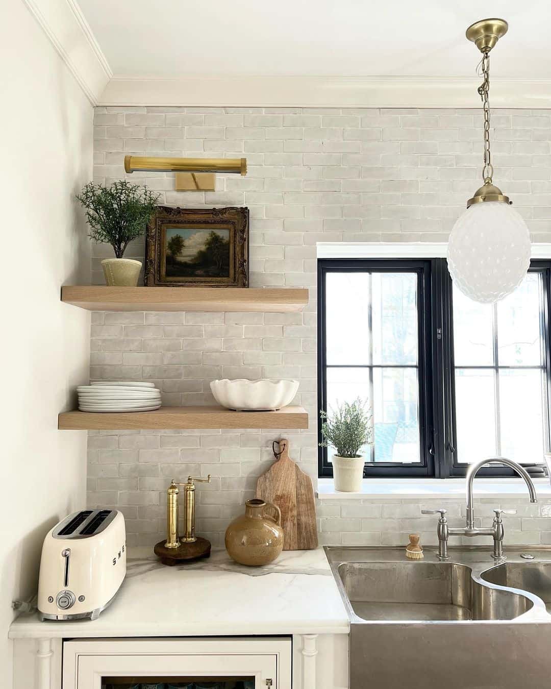 Riad Tile Backsplash and Floating Shelves Soul & Lane