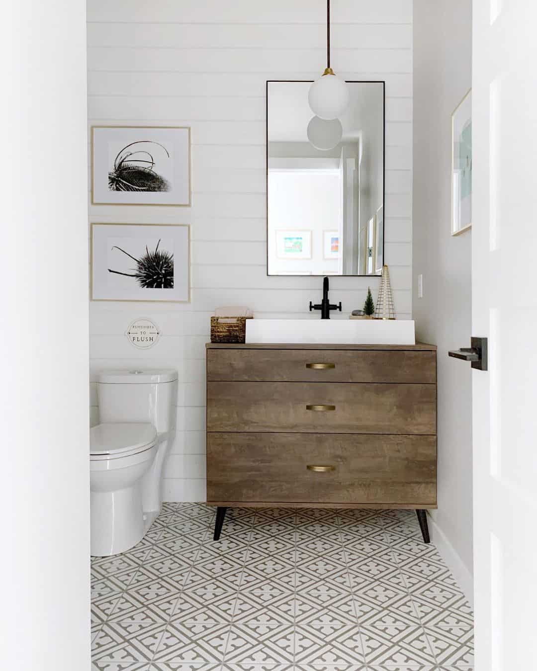 Stained Wood Bathroom with Sink Soul & Lane
