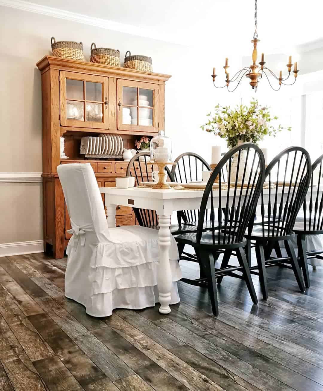Stained Wood Dining Room Hutch Soul & Lane