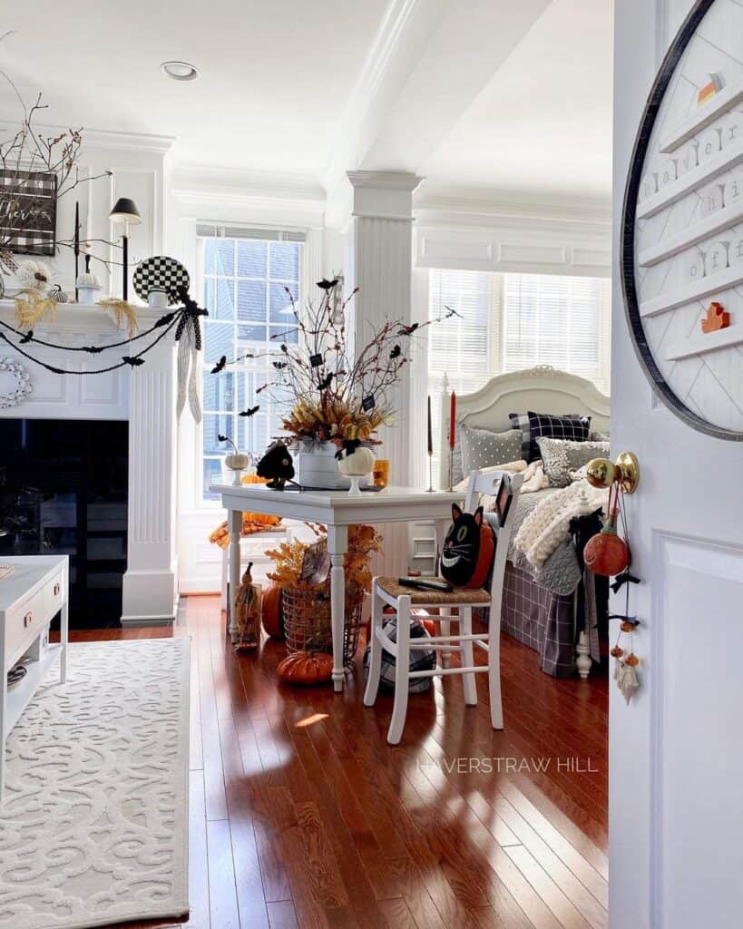 Studio Bedroom with Halloween Decor