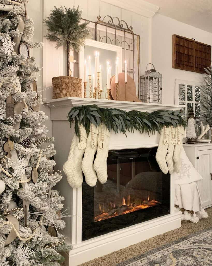 Vintage Accents and Flocked Christmas Tree - Soul & Lane