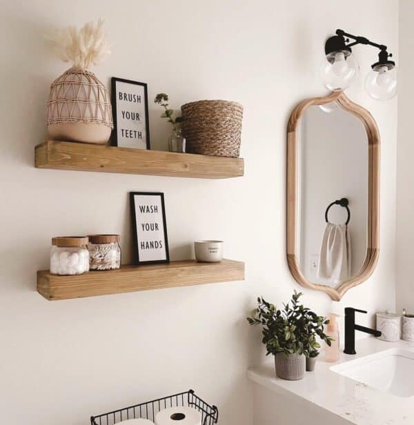 26 Transformative Floating Shelves for Your Bathroom
