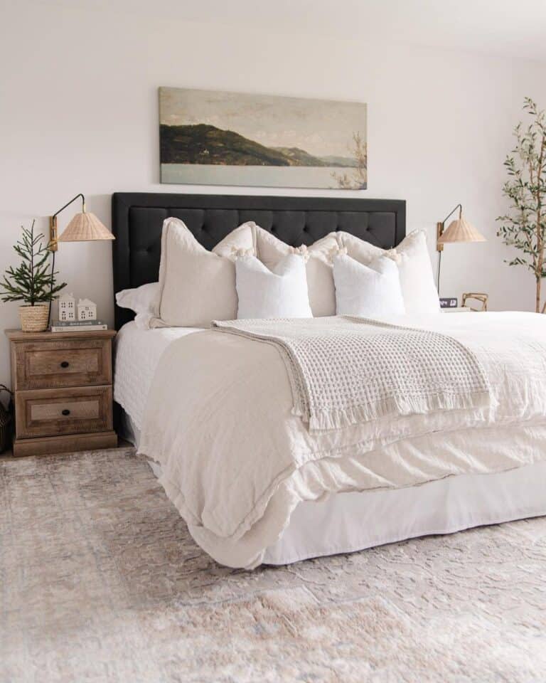 White Bedding Ideas in a White Bedroom