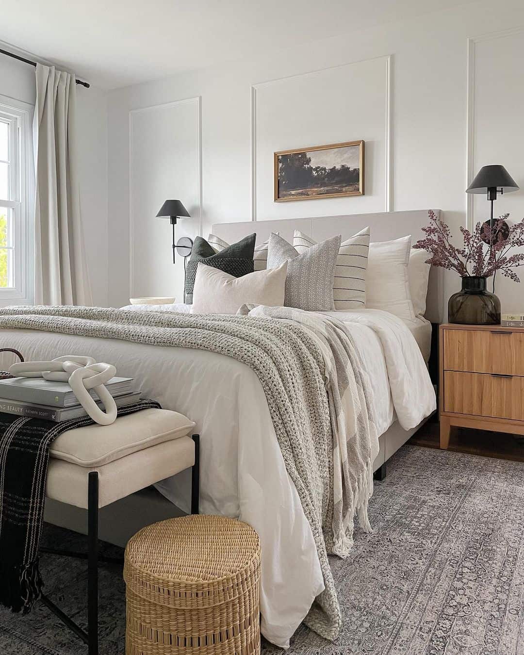 White Bedroom with Grey and White Bedding Ideas Soul & Lane