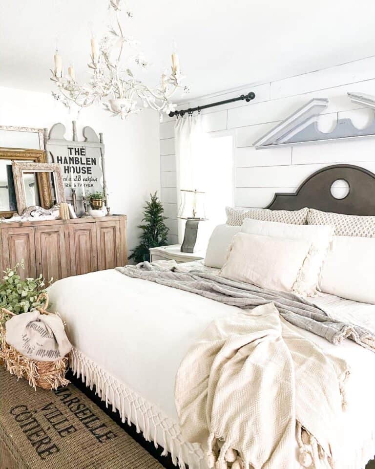 White Bedspread and Two Coverlets