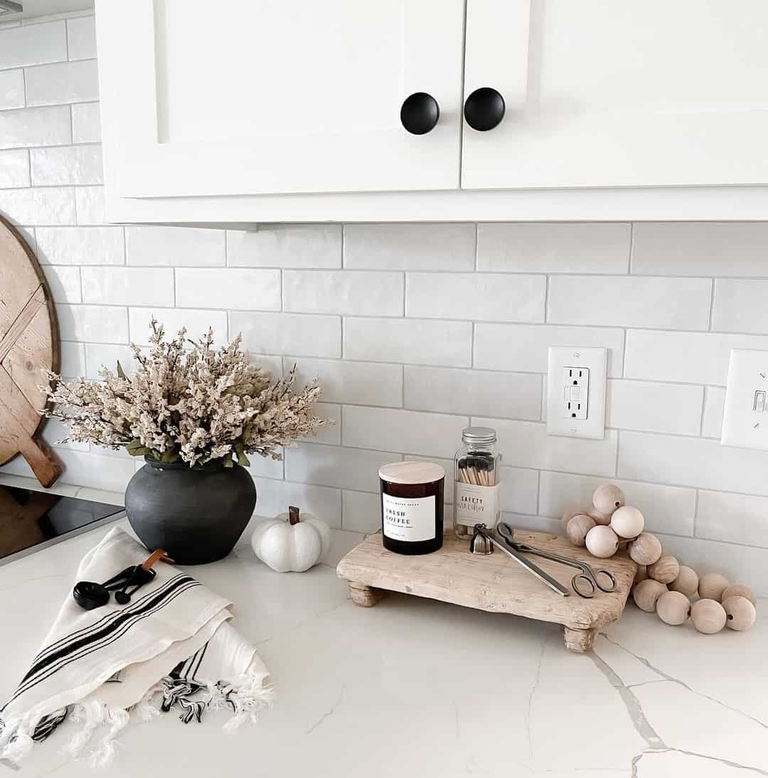White Kitchen with Black and Wood Accents - Soul & Lane