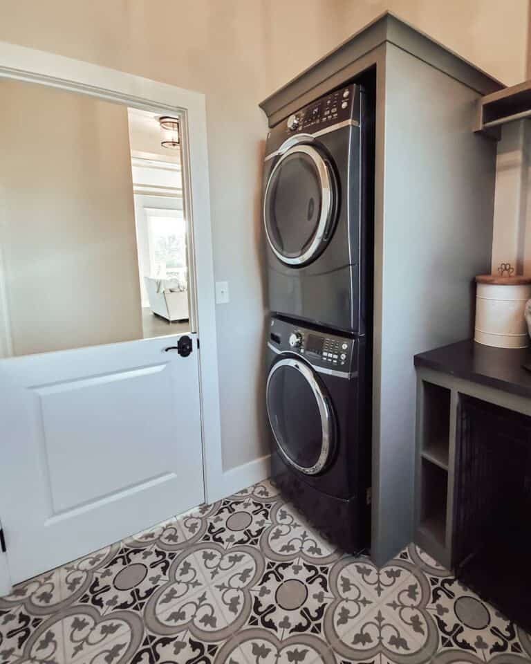 White Laundry Room Dutch Door