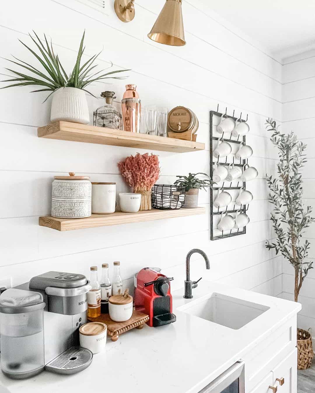 34 Floating Kitchen Shelves to Grace Your Walls
