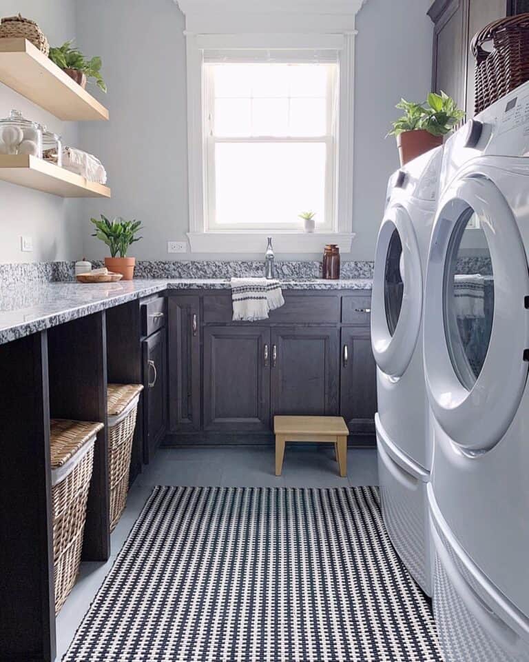 Wood Floating Shelves for Laundry Room