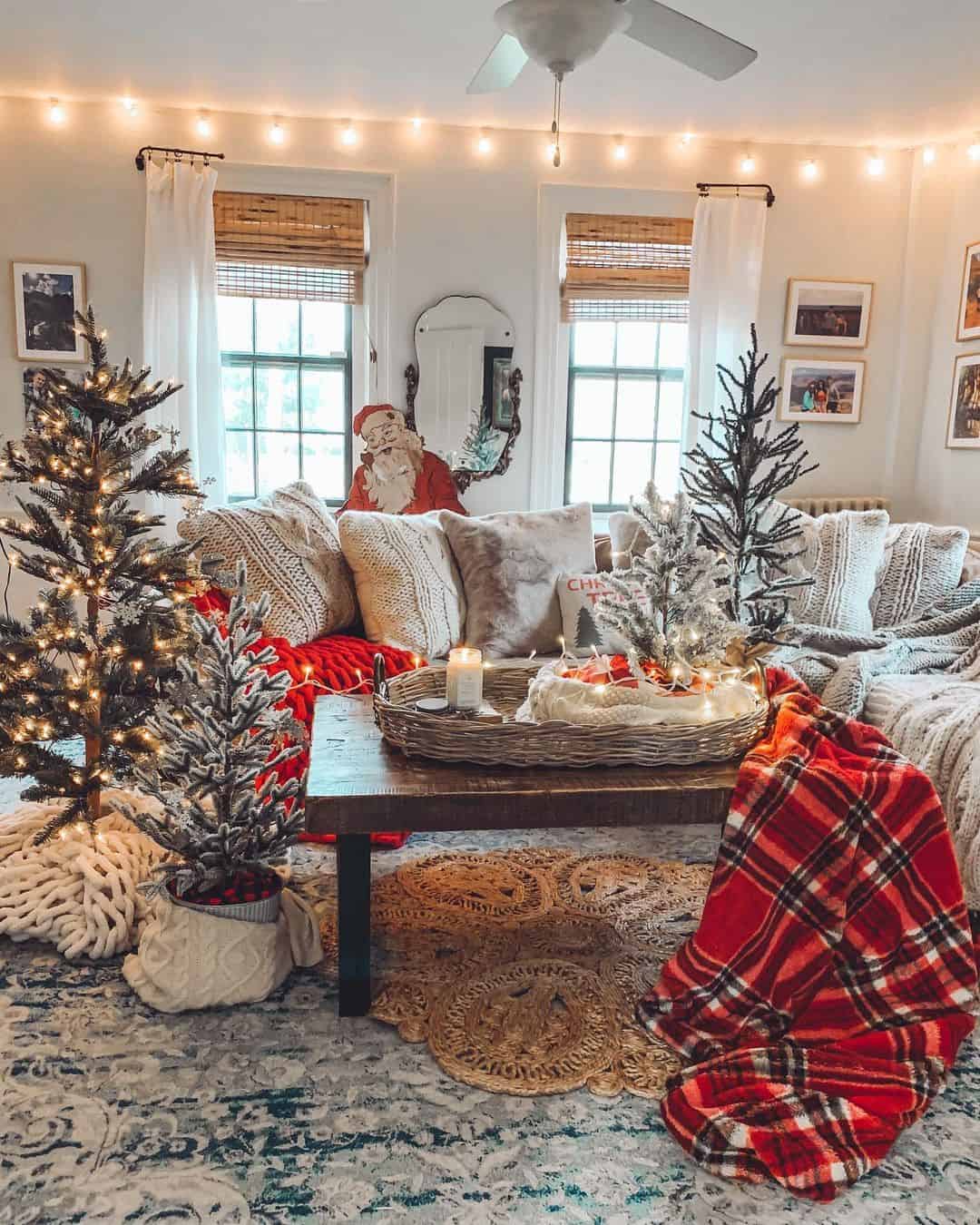 Woven Tray Christmas Coffee Table Centerpiece Soul & Lane