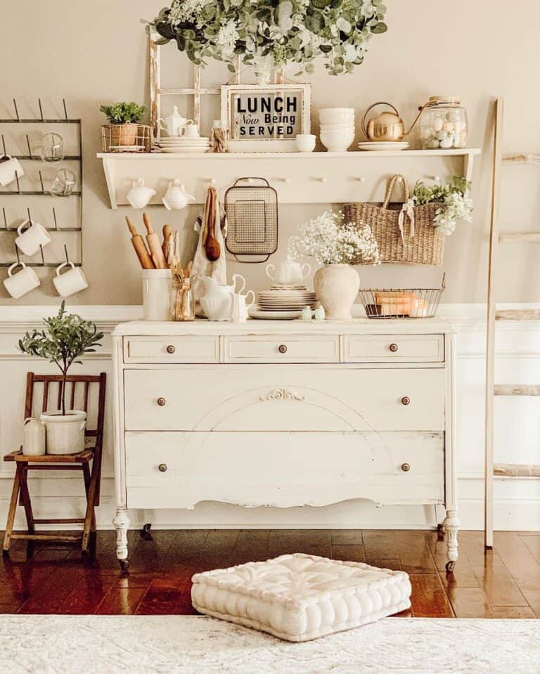 Antique White Sideboards Dining Room