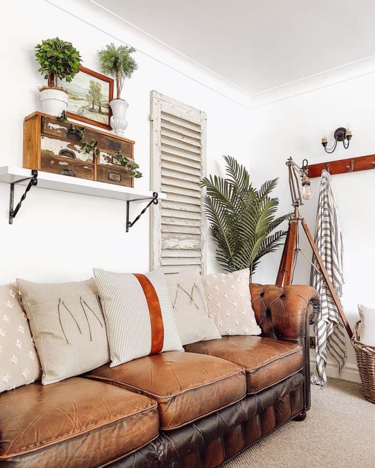 Beige Throw Pillows for Brown Couch