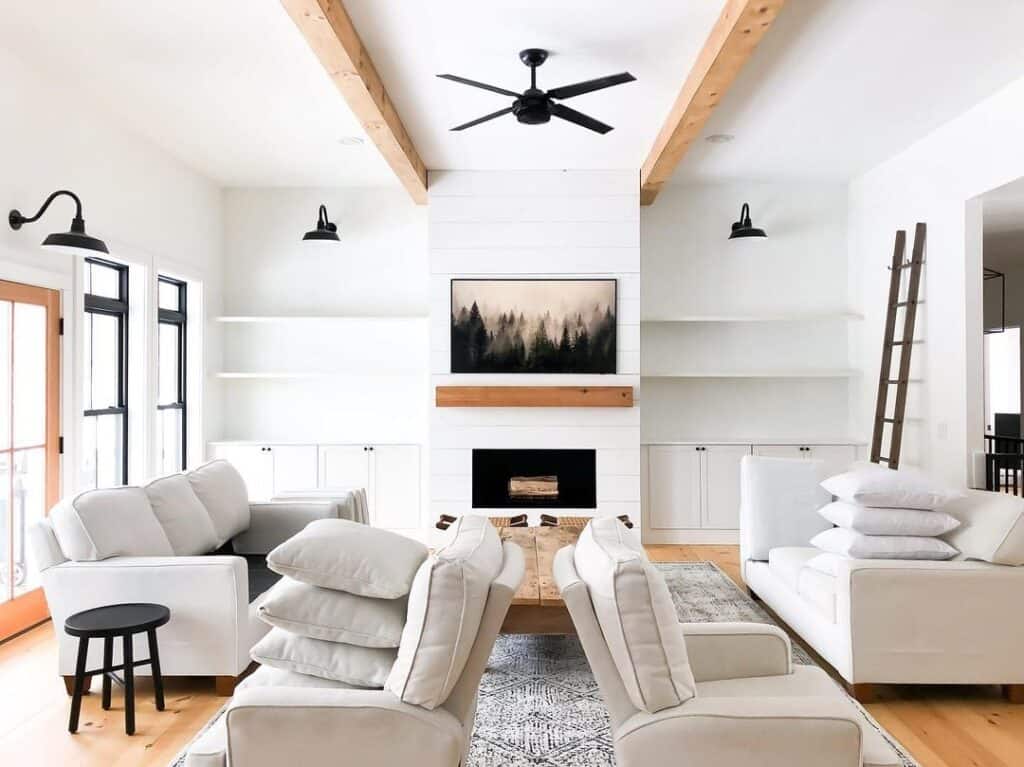 Black Ceiling Fan Living Room