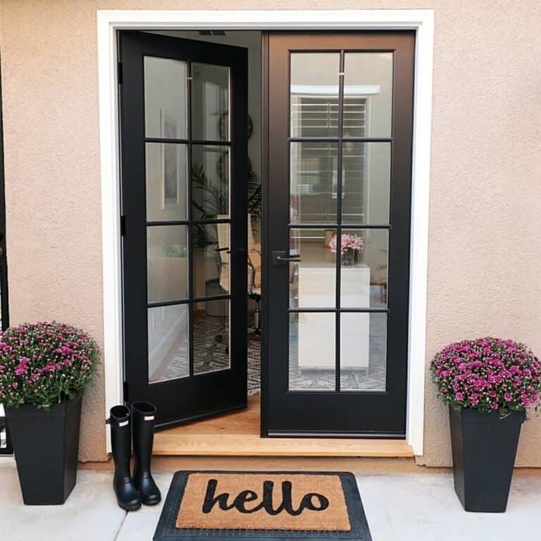 Black Double French Front Doors