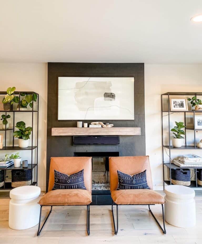 Black Fireplace Wall Ideas to Create Height Soul & Lane