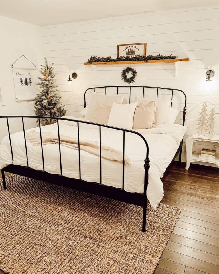 Black Spindle Bed Frame in Bedroom