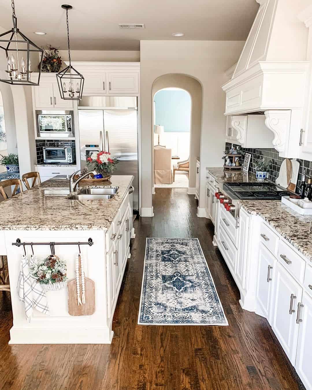 Black and White Kitchen Runner Mat Soul & Lane