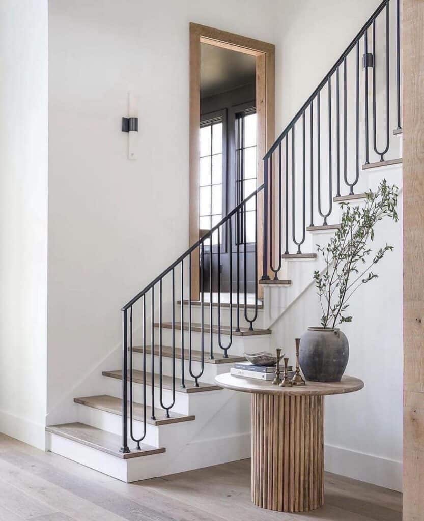 Black and White Modern Stair Wall Sconces