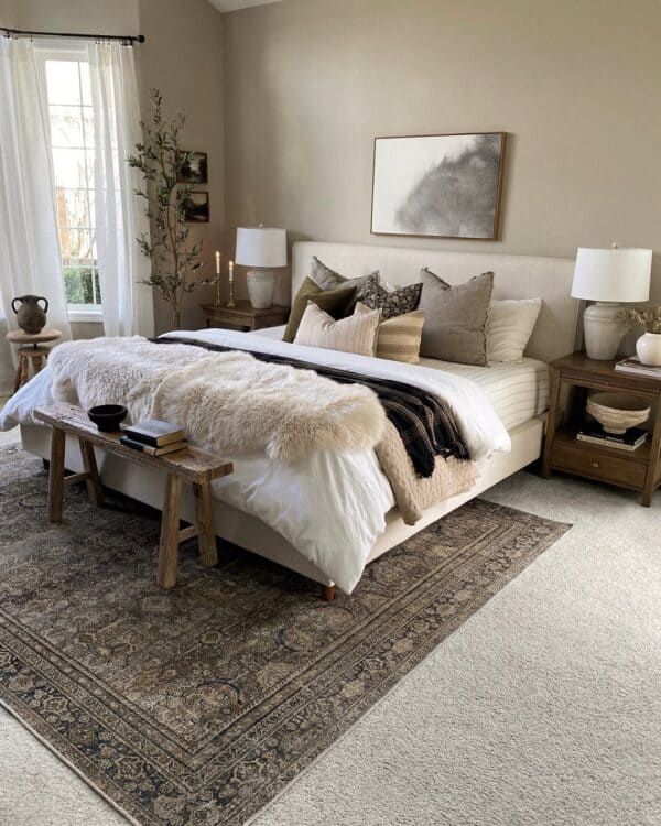 35 Impressive Rug Under Bed Ideas to Transform a Bedroom